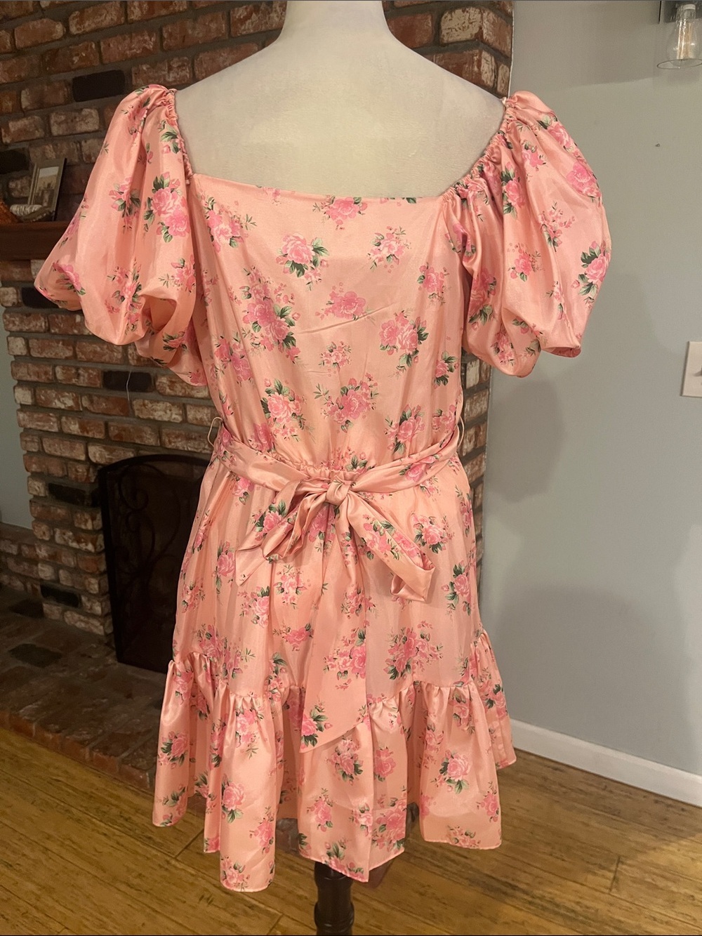 LoveShackFancy x Target PTP 21 Pink Floral Puff-Sleeve Mini Dress - Picture 5 of 8